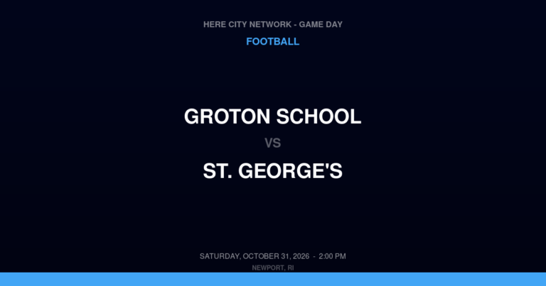 Groton School vs. St. George's — Football Game Day — Middletown, RI — Oct 31, 2026