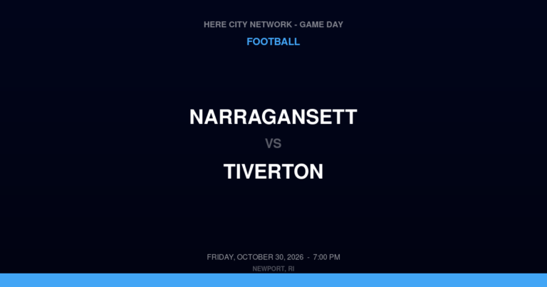 Narragansett vs. Tiverton — Football Game Day — Tiverton, RI — Oct 30, 2026