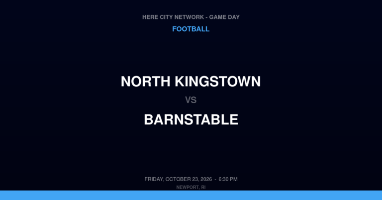 North Kingstown vs. Barnstable — Football Game Day — Hyannis, MA — Oct 23, 2026