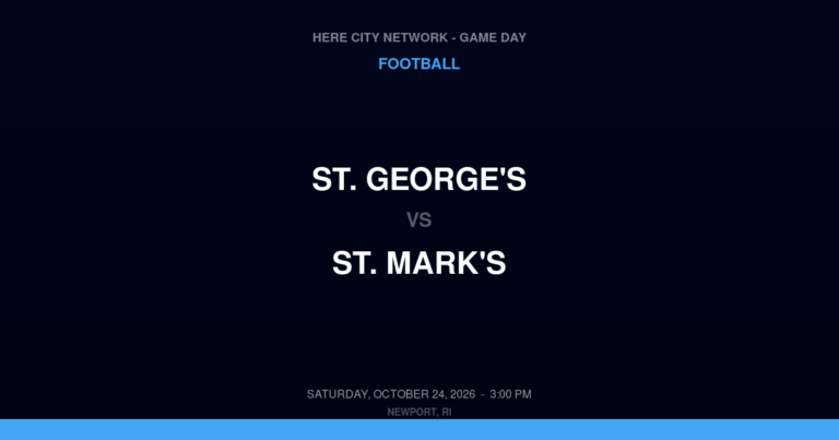 St. George's vs. St. Mark's — Football Game Day — Southborough, MA — Oct 24, 2026
