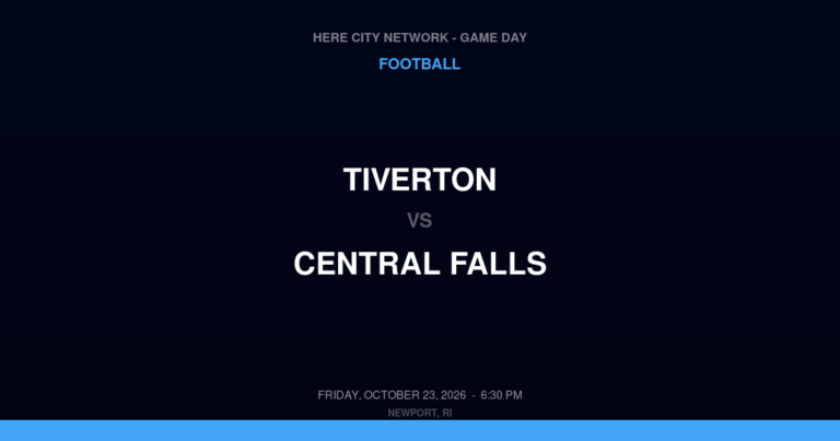 Tiverton vs. Central Falls — Football Game Day — Central Falls, RI — Oct 23, 2026